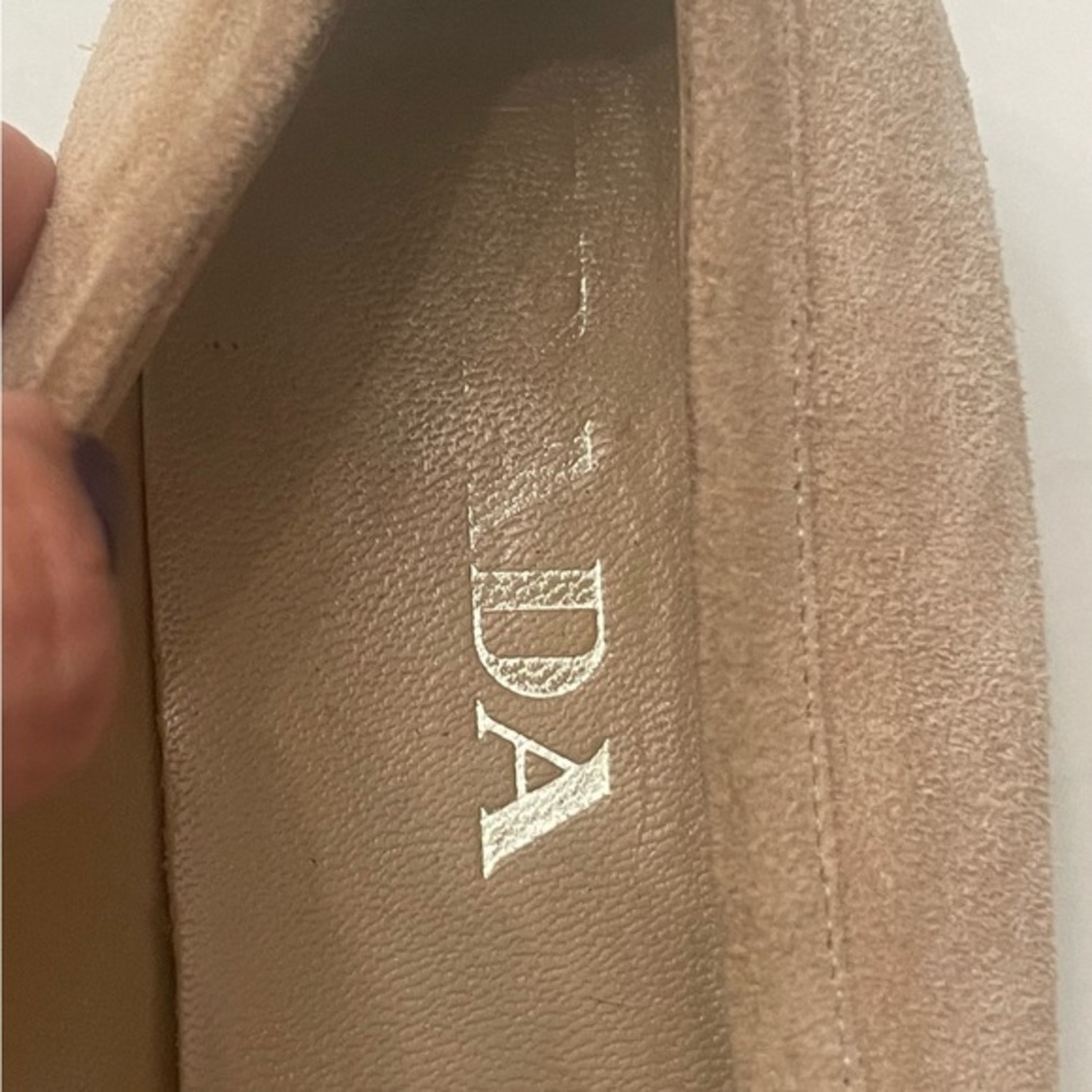 Prada Beige Suede Moccasin Loafers Size 7 - Picture 8 of 13